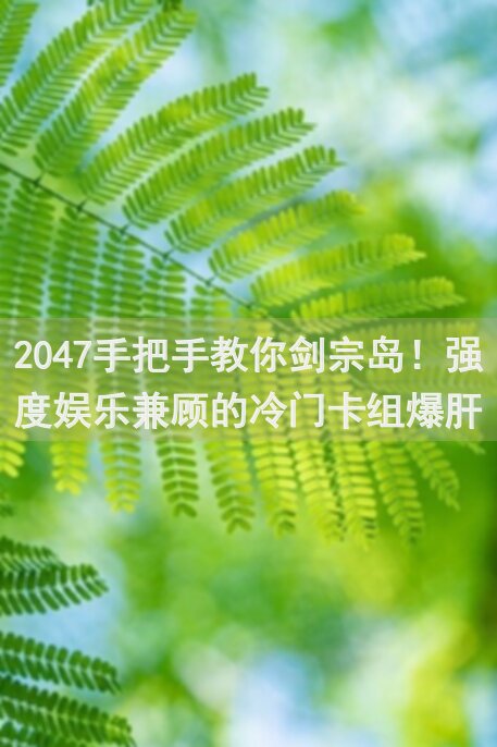 2047手把手教你剑宗岛！强度娱乐兼顾的冷门卡组爆肝推荐